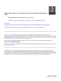 Market Share, Market Value and Innovation in a Panel