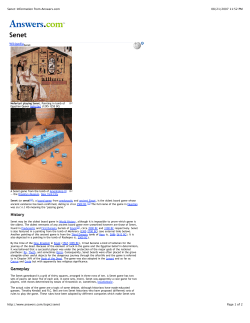 Senet: Information from Answers.com