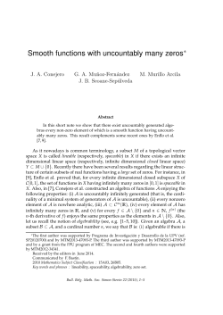 Smooth functions with uncountably many zeros