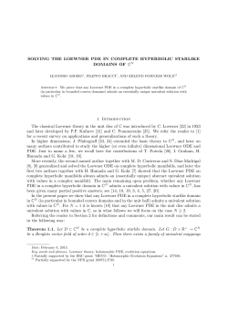 SOLVING THE LOEWNER PDE IN COMPLETE HYPERBOLIC