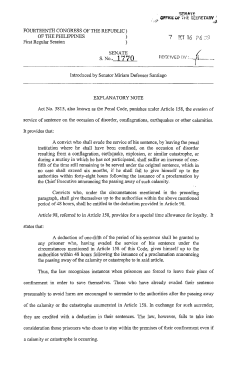 FOURTEENTH CONGRESS OF THE REPUBLIC) OF THE