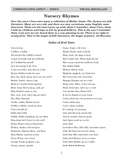 Nursery Rhymes - Pro Lingua Associates