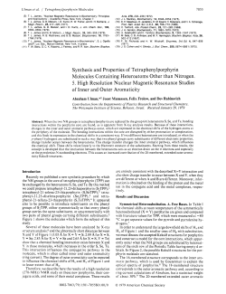 Synthesis and properties of tetraphenylporphyrin molecules