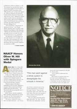 NAACP Honors Oliver W. Hill with Spingarn Medal