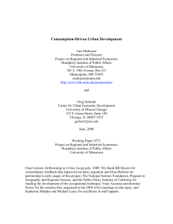 Consumption-Driven Urban Development