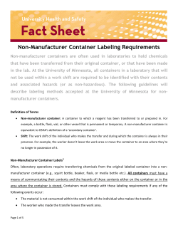 Hazardous Waste Labeling for Non