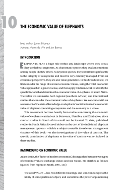 The Economic Value of Elephants (PDF Available)