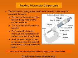 How to read a micrometer *PRE