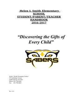 Handbook - Saddle Brook School