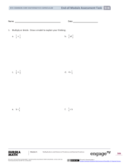 End-of-Module Assessment