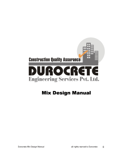 Concrete Mix Design Manual