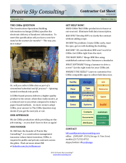 COBie production services