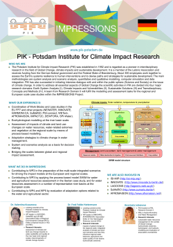 Potsdam Institut Fuer Klimafolgenforschung