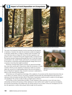 SCI 30 UB CH 1.3 Impact of acid Deposition on Ecosystems