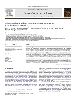 Oldowan behavior and raw material transport