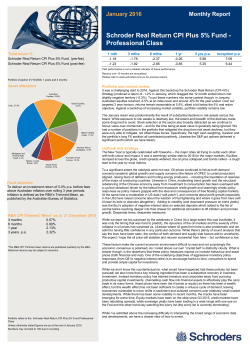 Schroder Real Return CPI Plus 5% Fund - Professional