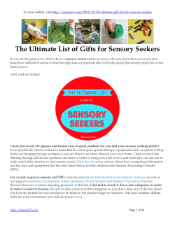 The Ultimate List of Gifts for Sensory Seekers