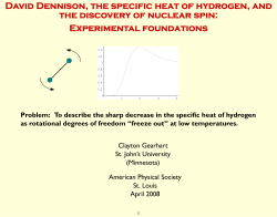 David Dennison, the specific heat of hydrogen, and the discovery of