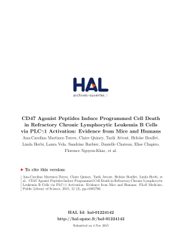 CD47 Agonist Peptides Induce Programmed Cell Death in
