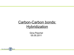 Carbon-Carbon bonds: Hybridization