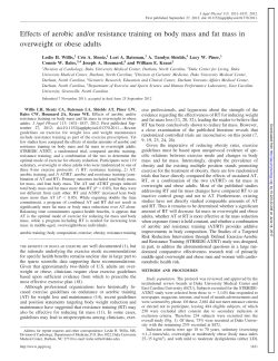 Effects of aerobic and/or resistance training on body mass and fat