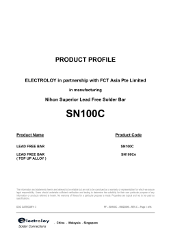 Nihon Superior Lead Free Solder Bar SN100C