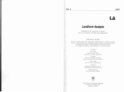 Landform Analysis
