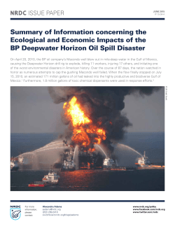 NRDC: Summary of Information concerning the Ecological and