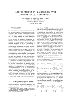 6.26 fog prediction in a 3d model with parameterized microphysics
