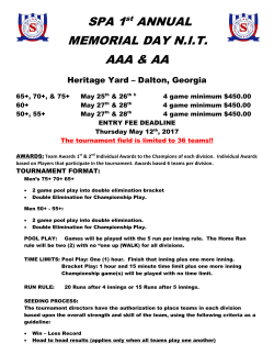 Additional Information - Softball Players Association