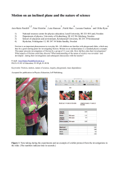 Motion on an inclined plane and the nature of science