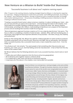New Venture on a Mission to Build `Inside-Out` Businesses
