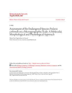 Assessment of the Endangered Species <i - TopSCHOLAR