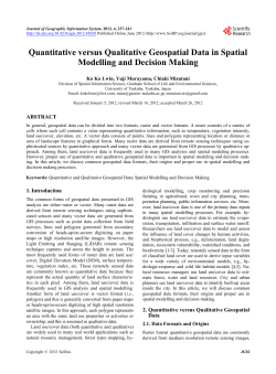 Quantitative versus Qualitative Geospatial Data in Spatial Modelling