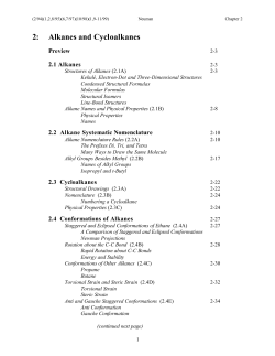 2: Alkanes and Cycloalkanes
