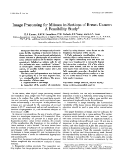 Image processing for mitoses in sections of breast cancer: A