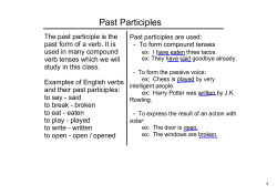 Past Participles