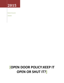 open door policy:keep it open or shut it?