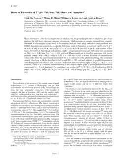 Heats of Formation of Triplet Ethylene, Ethylidene, and Acetylene&dagger;