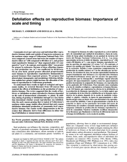 Defoliation effects on reproductive biomass: Importance of