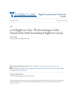 The Racial Impact of the Denial of the Sixth Amendment Right to