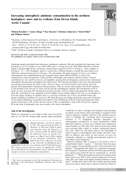 Increasing atmospheric antimony contamination in the northern