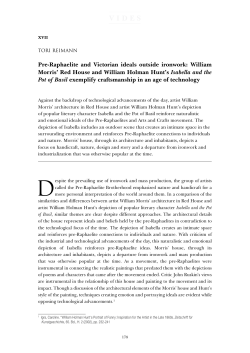 Pre-Raphaelite and Victorian ideals outside ironwork: William Morris