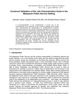 Construct Validation of the Job Characteristics Scale in the