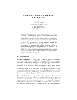 Metamodel Adaptation and Model Co-adaptation - Metrik