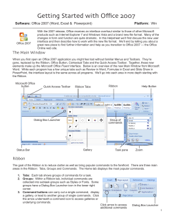 Getting Started with Office 2007