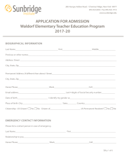 here - Sunbridge Institute