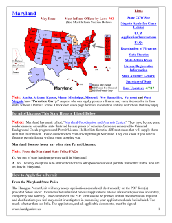 Maryland - Handgunlaw.us