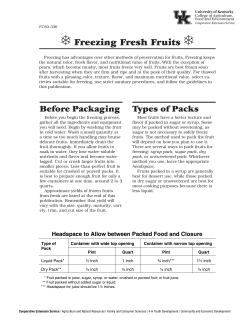 Freezing Fresh Fruits - University of Kentucky