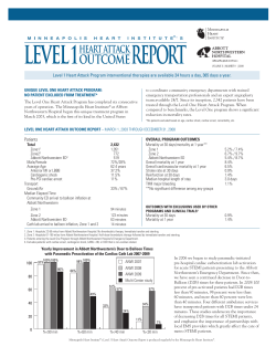 Level One Report 2008 - Minneapolis Heart Institute
